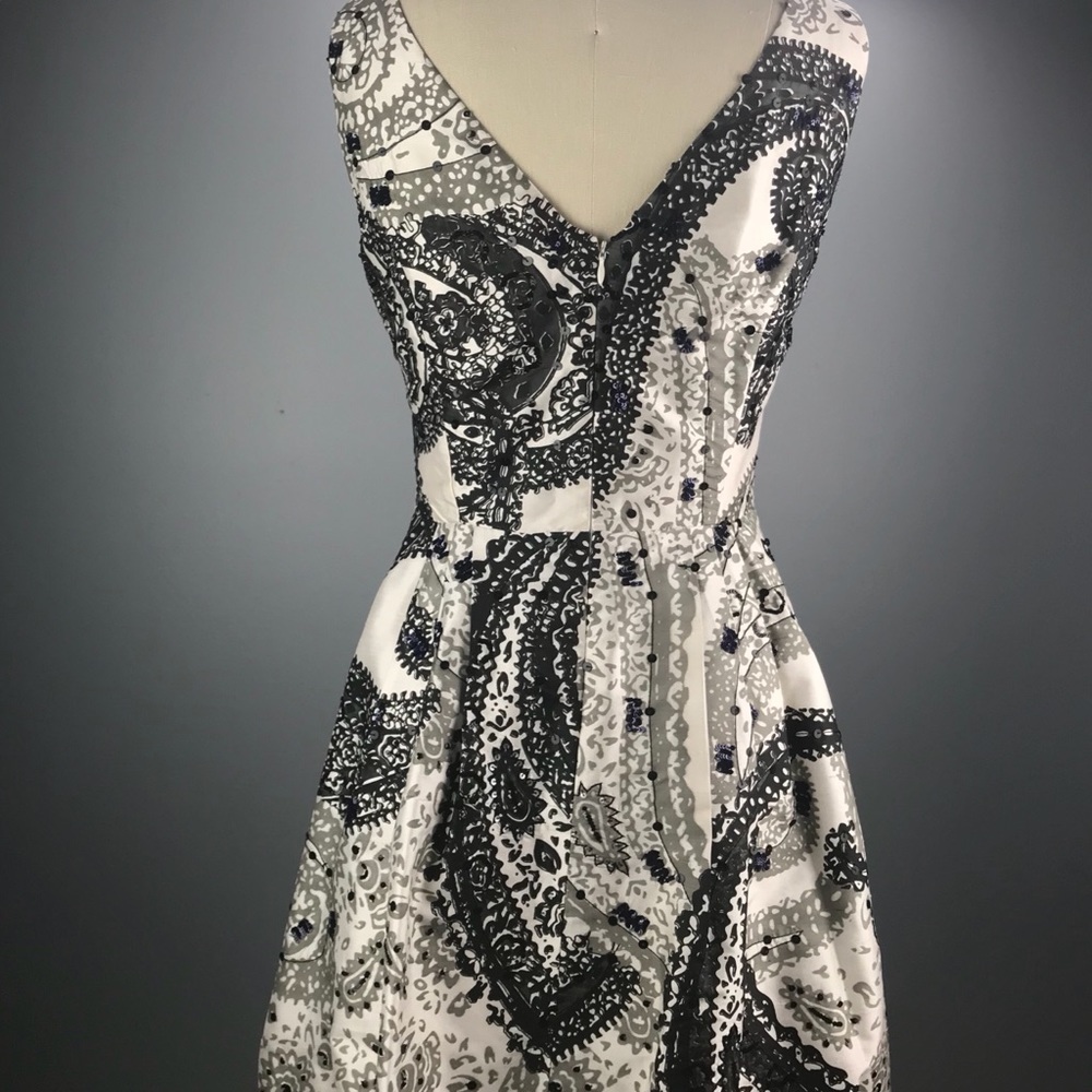 Flores & Flores Silk Paisley Sequin Bubble Dress